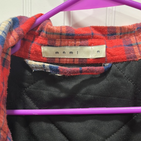 Mnml plaid jacket with insulation medium worn about 4 times - Picture 2 of 3